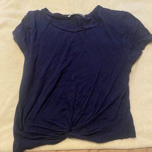 Blue crop top